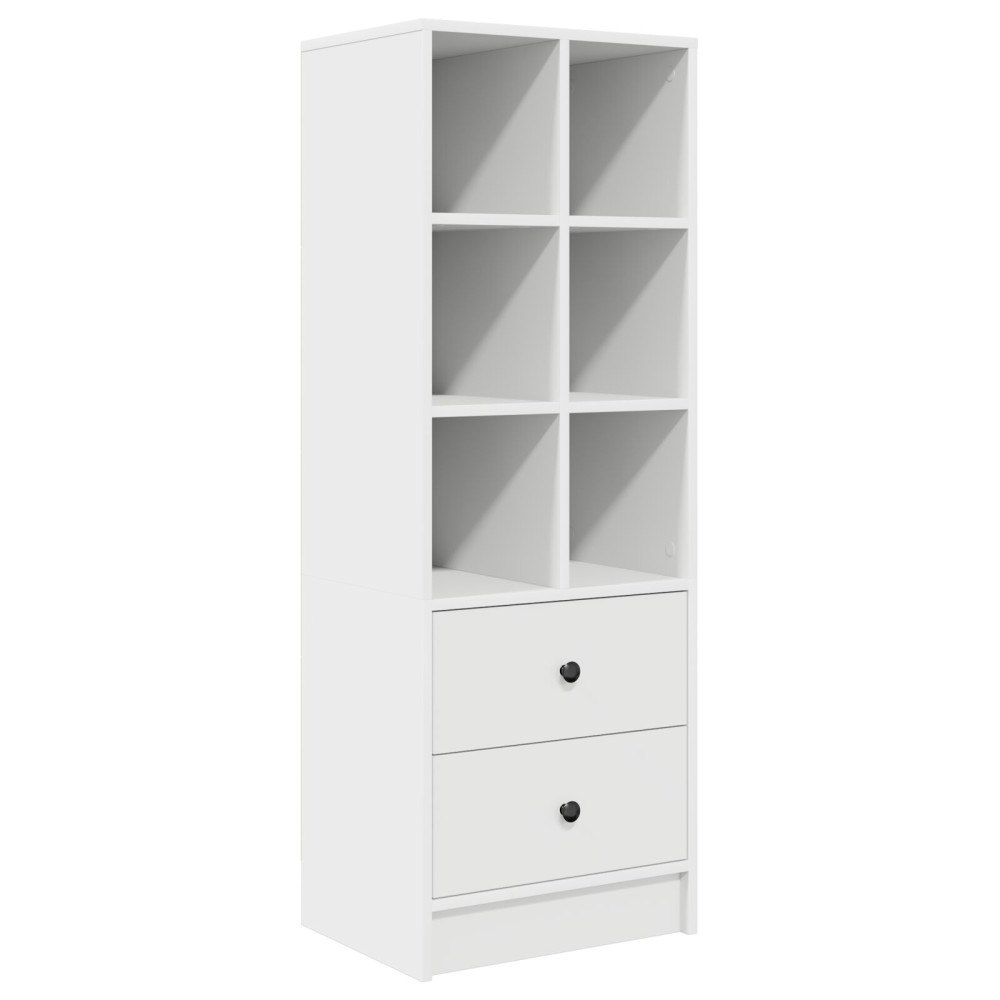 vidaXL Vit hyllmodul Vit MDF Standard Vit hyllmodul Rektangulär