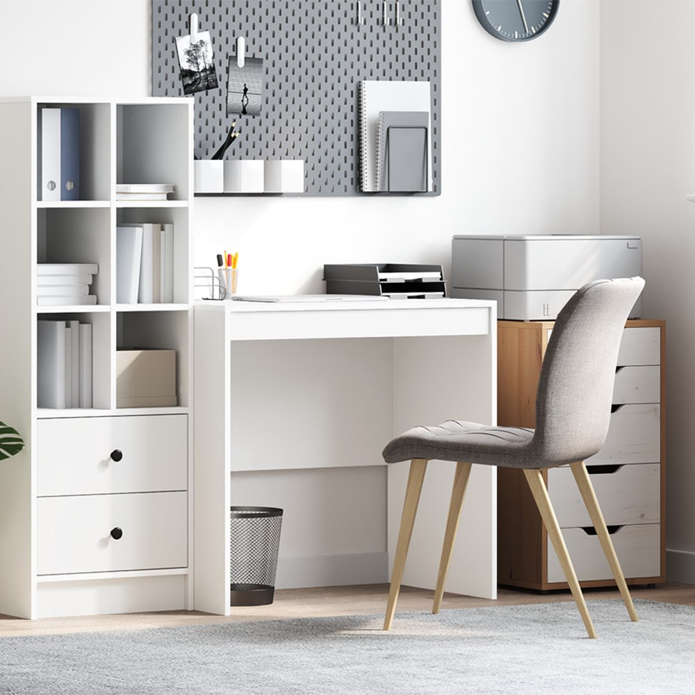 vidaXL Skrivbord Vitt 80x50x76 cm Konstruerat trä