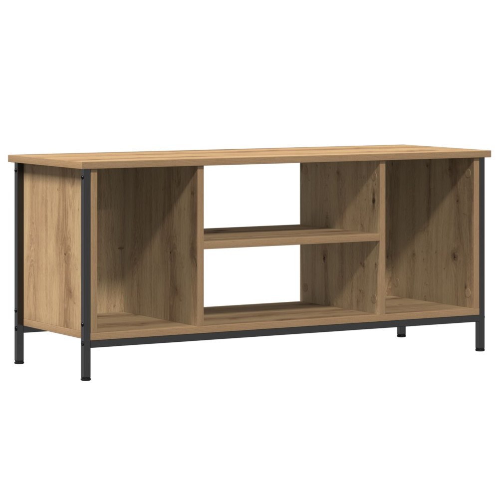 vidaXL TV-ställ Artisan Oak Ingenjörsträ, Metall 102 x 35 x 45 cm