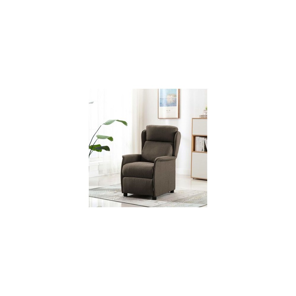 vidaXL Massagefåtölj Taupe Tyg