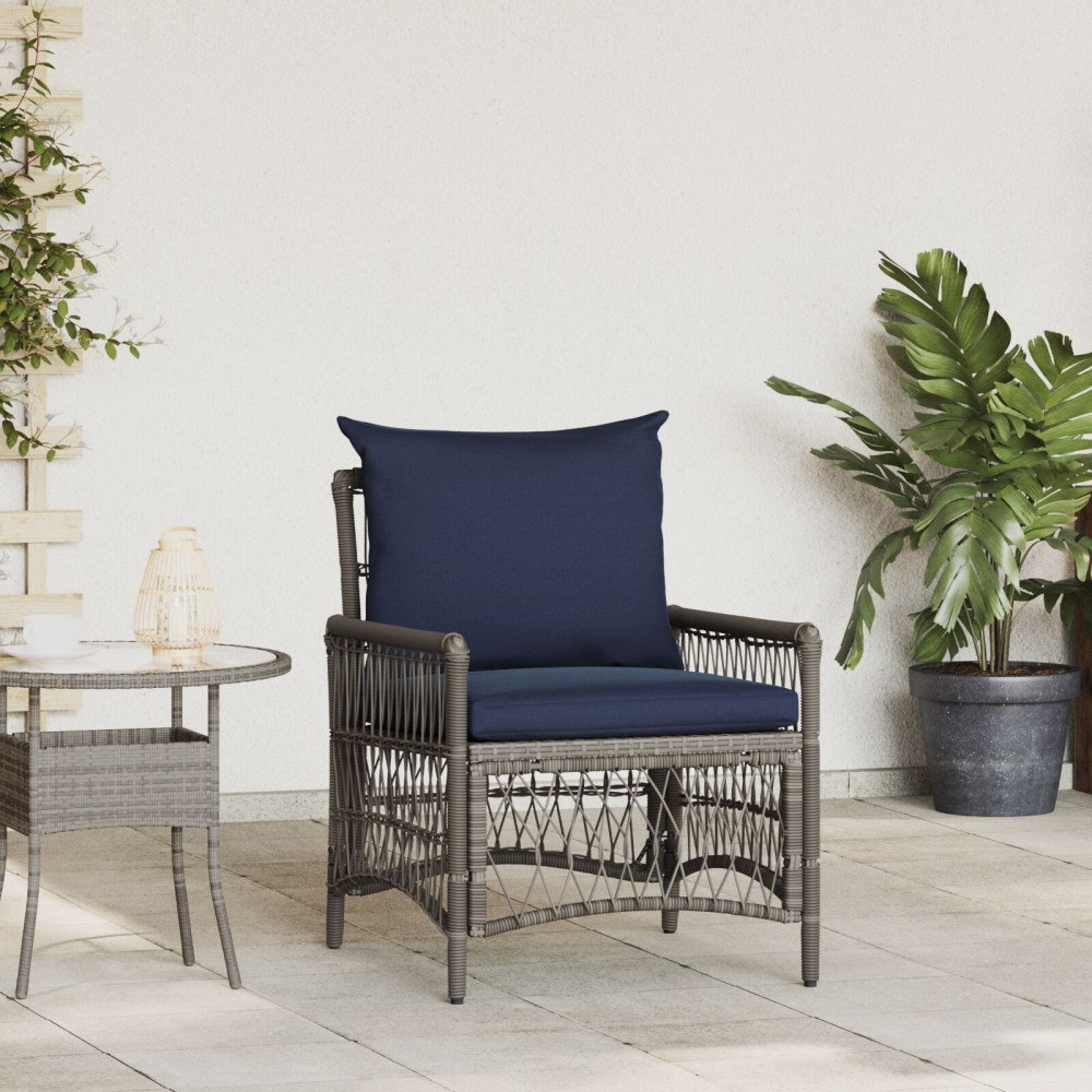 vidaXL Trädgård Stol Grå 60 x 70 x 78 cm konstrotting