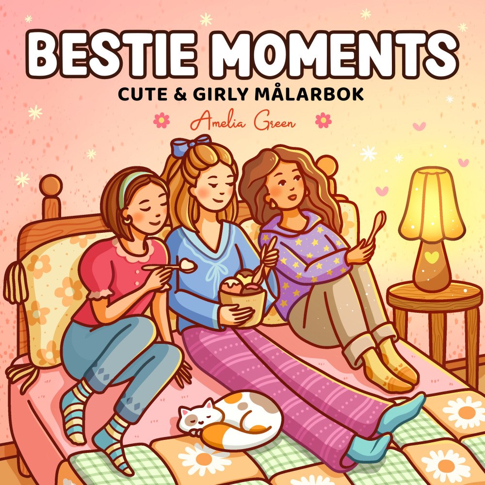 Amelia Green Bestie Moments : Cute & Girly målarbok (häftad)