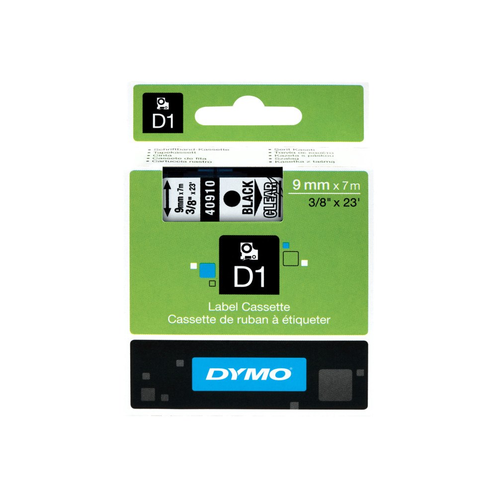 DYMO DYMO D1 - etiketttejp - 1 kassett(er) - Rulle (0,9 cm x 7 m)