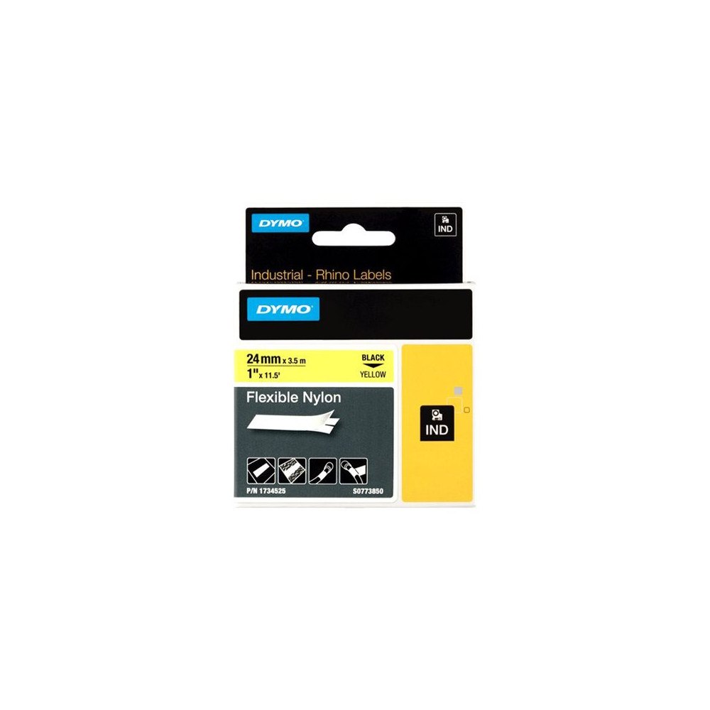 DYMO DYMO RhinoPRO Flexible Nylon - flexibel tape - 1 kassett(er) - Roll (2.4 cm x 3.5 m)