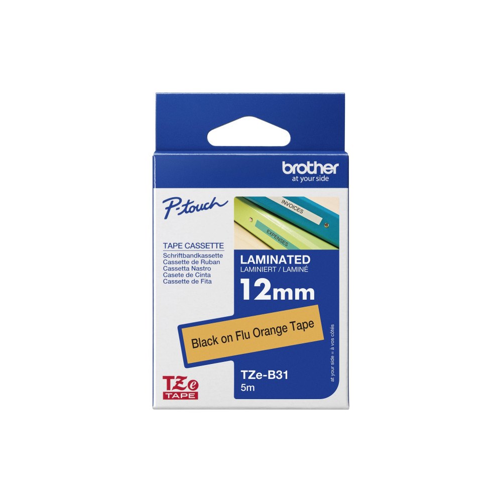 Brother Brother TZe-B31 - bandlaminat - 1 kassett(er) - Rulle (1,2 cm x 5 m)