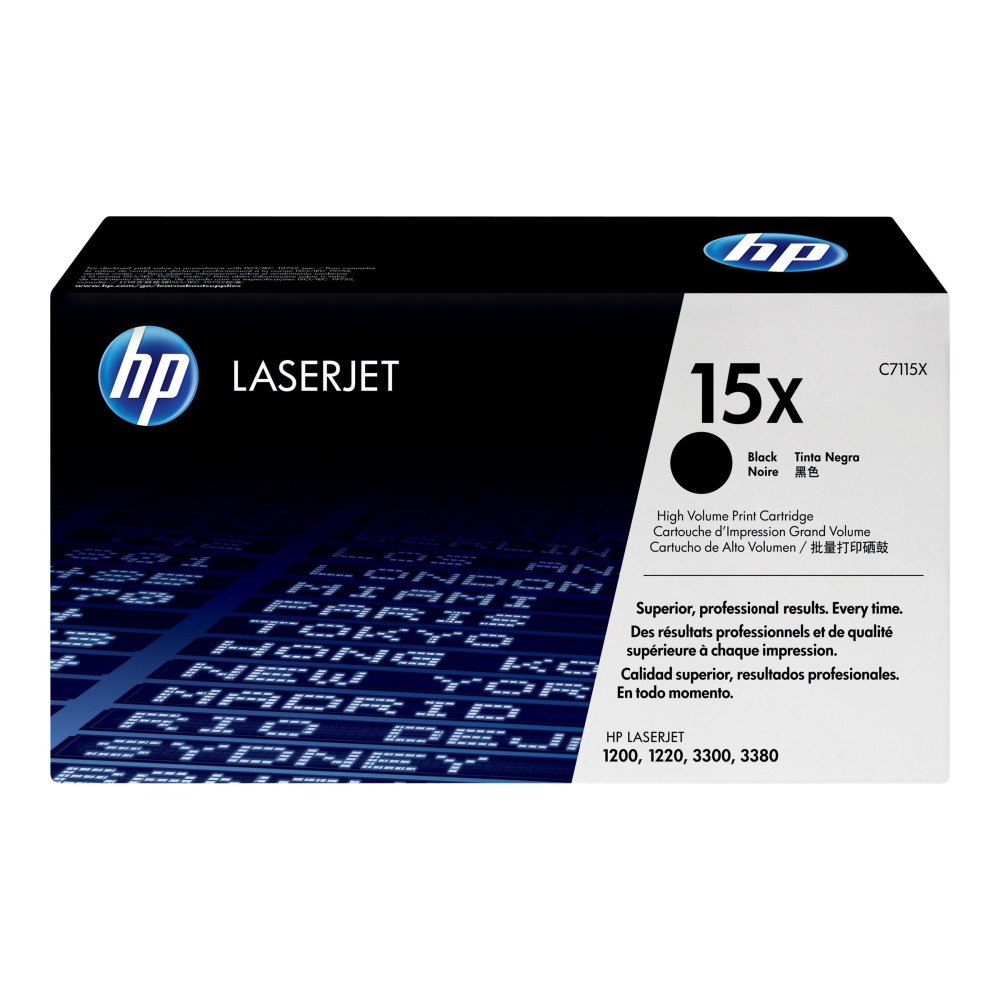 Hewlett-Packard HP 15X - Lång livslängd - svart - original - LaserJet - tonerkassett (C7115X)