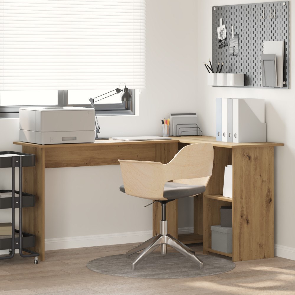 vidaXL Artisan Ek Datorskrivbord Artisan ek Spånskiva Medium