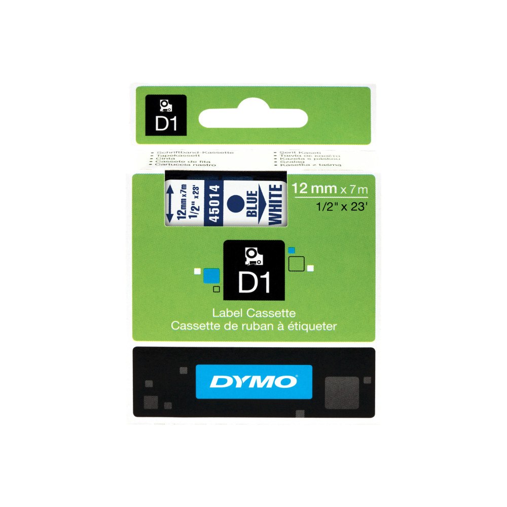 DYMO DYMO D1 - etiketttejp - 1 kassett(er) - Rulle (1,2 cm x 7 m)