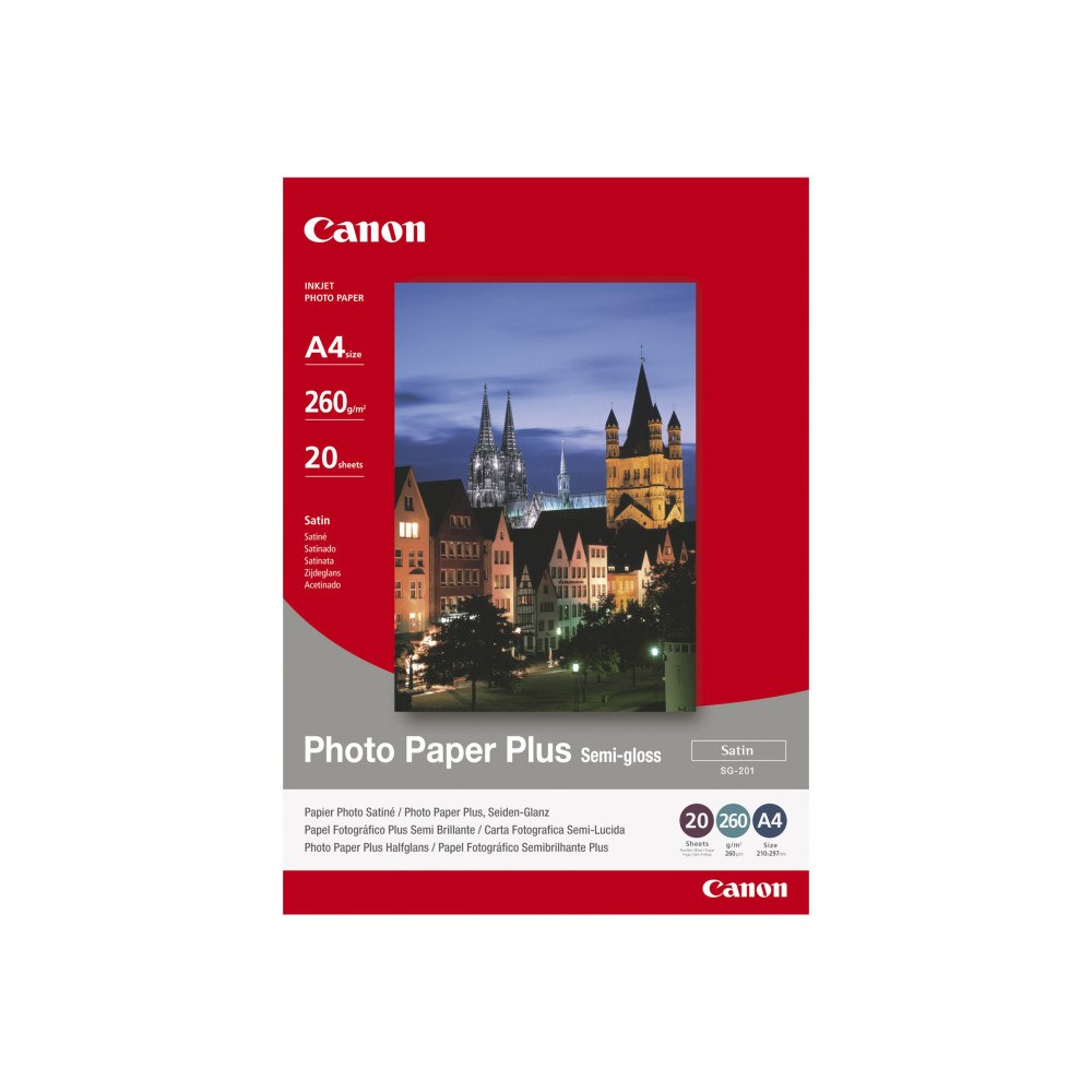 CANON Canon Photo Paper Plus SG-201 - fotopapper - halvblank satin - 5 ark - 100 x 150 mm - 260 g/m²