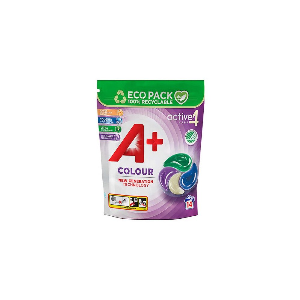 A+ Tvättkapslar A+ Color Active4 14/fp