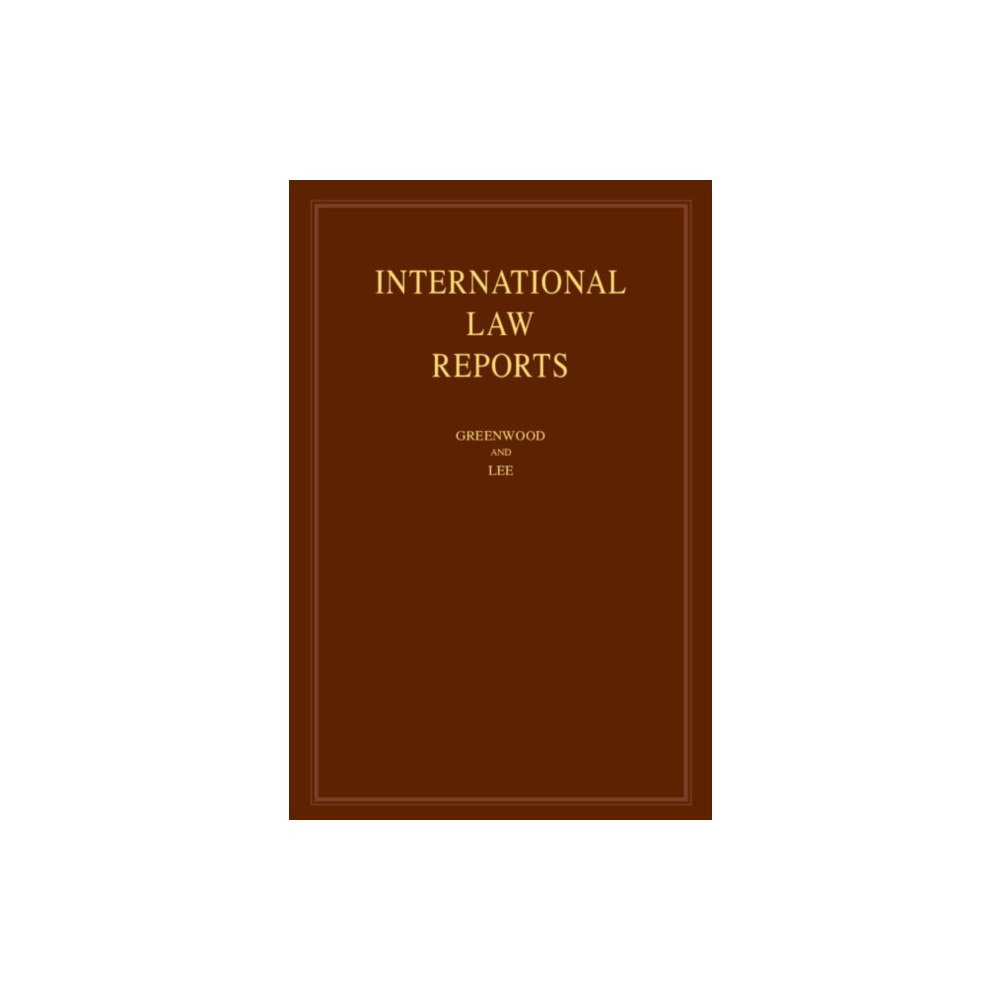 Cambridge University Press International Law Reports: Volume 188 (inbunden, eng)