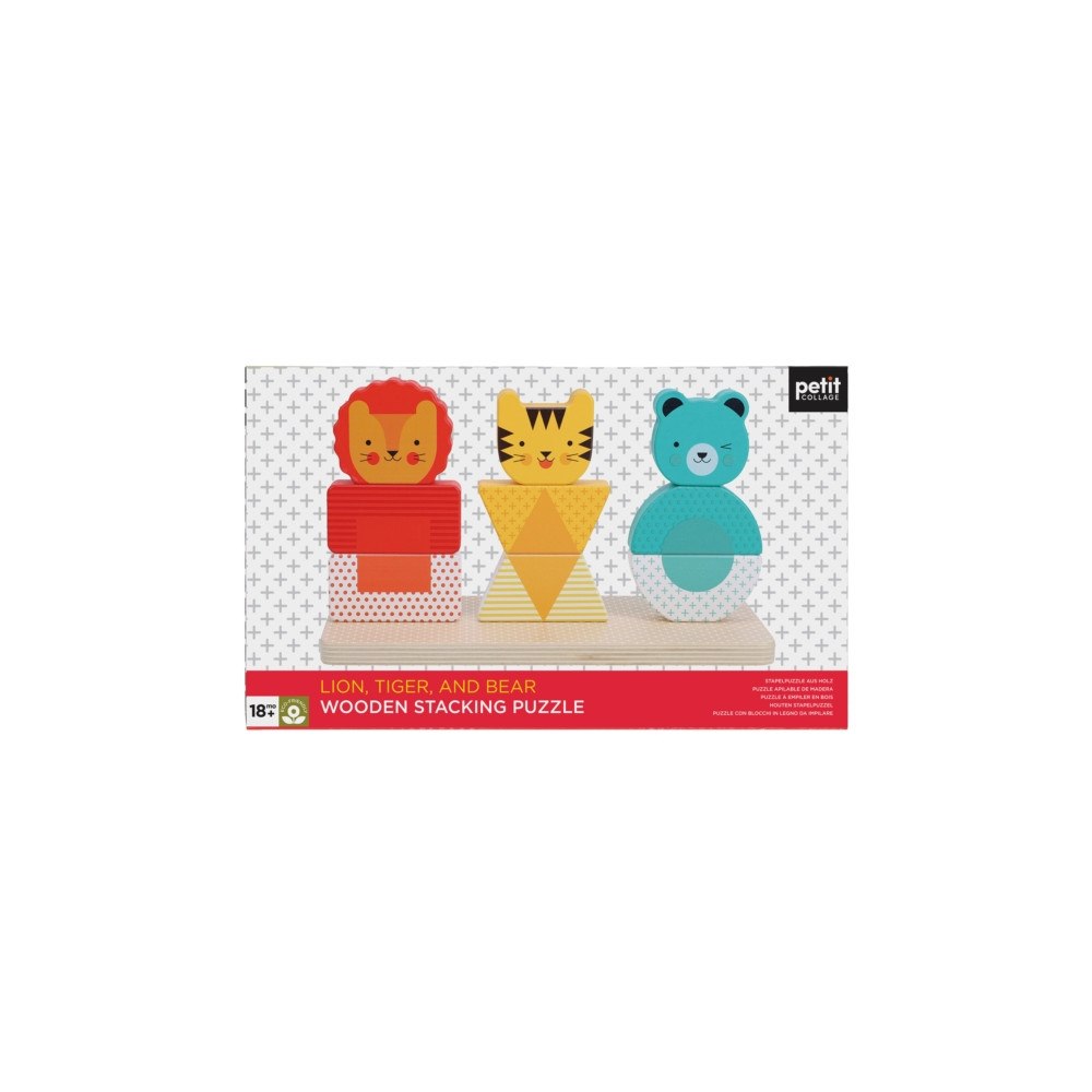 Chronicle Books Lion, Tiger, and Bear Wooden Stacking Puzzle