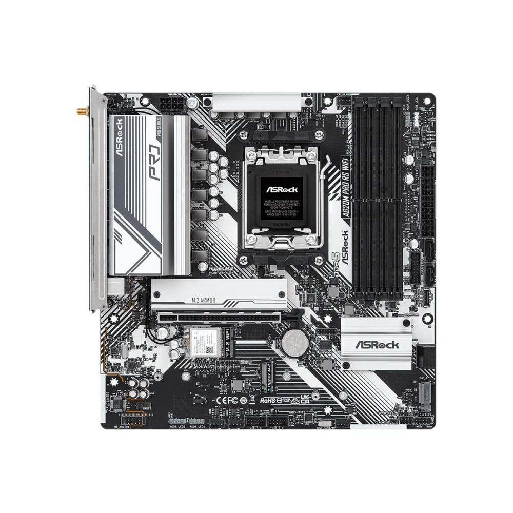 ASRock ASRock A620M PRO RS WIFI - moderkort - micro ATX - Socket AM5 - AMD A620