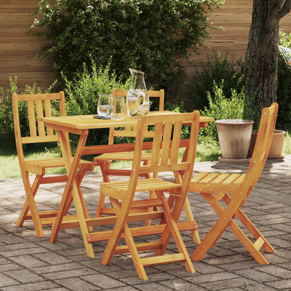 vidaXL Trädgård Stol 4 pcs Brun 36 x 46 x 86cm Massivt akaciaträ