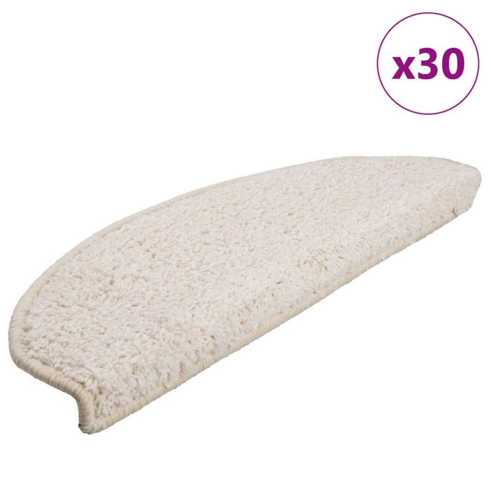 vidaXL Trappmattor 30 st vit 65x21x4 cm