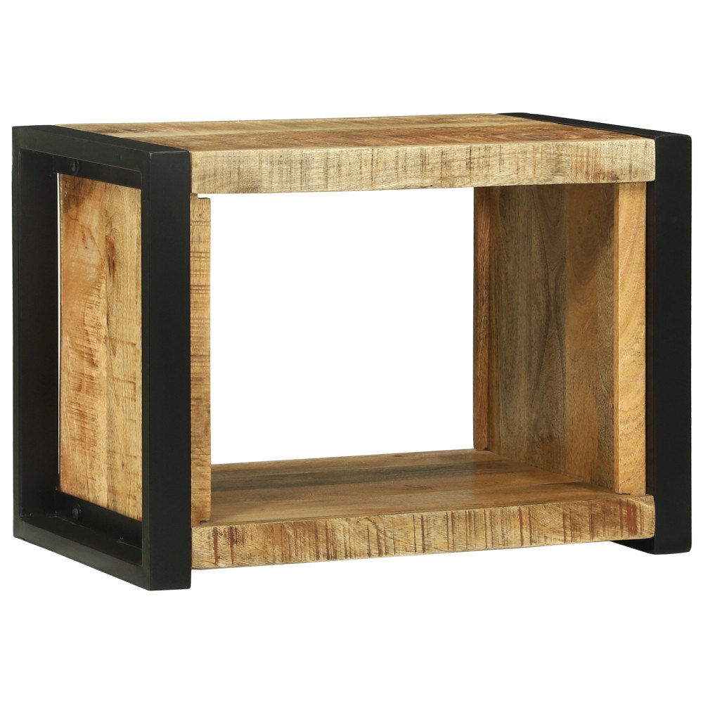 vidaXL Väggkub med hylla Brun 55 x 35 x 40 cm Massivt Mangoträ