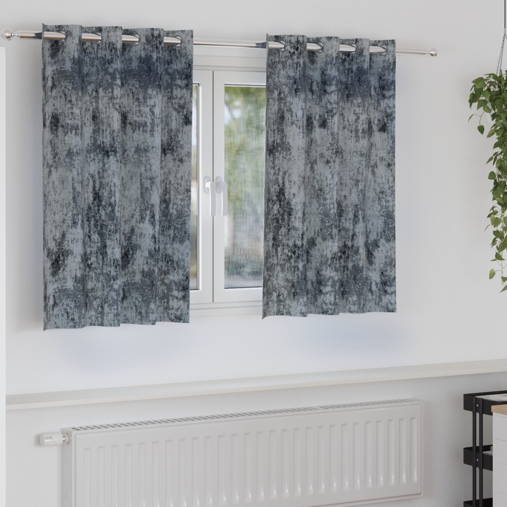 vidaXL Silvergrå Gardiner Silvergrå Polyester 140 x 140 cm