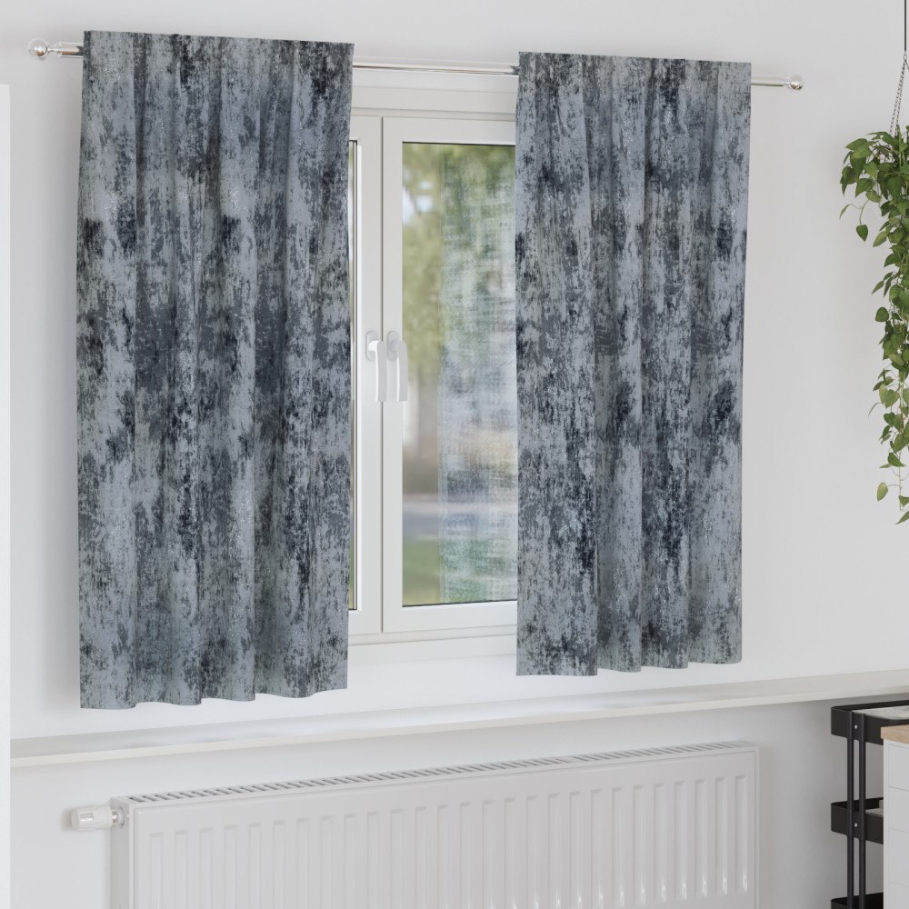 vidaXL Sammetsgardiner 2 st med Öglor Silvergrå 175x140 cm