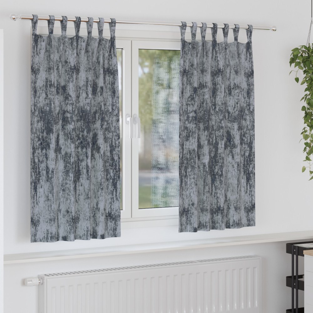 vidaXL Sammetsgardiner 2 st med Ögla Silvergrå 175x140 cm