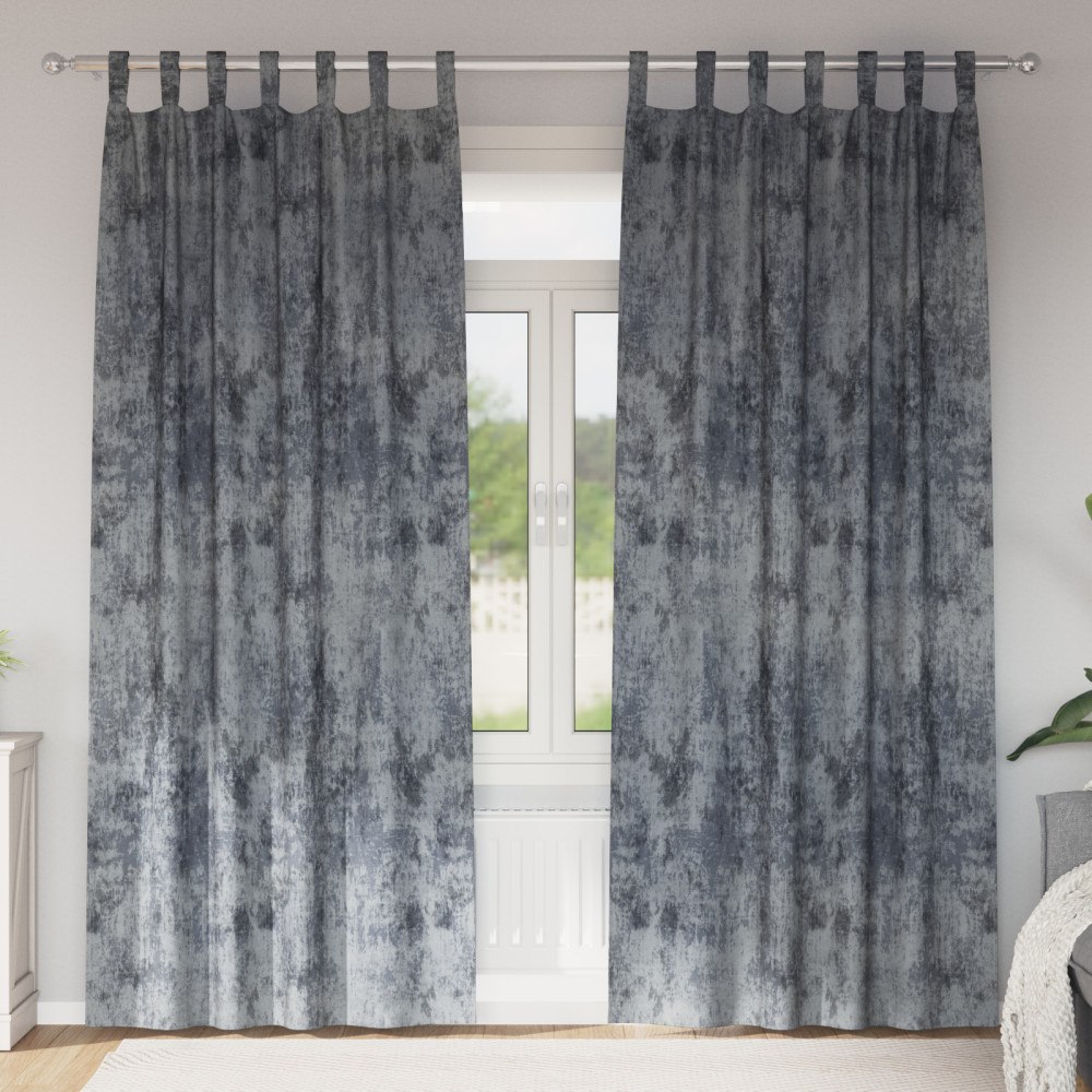 vidaXL Sammetsgardiner 2 st med öglor Silvergrå 260x140 cm