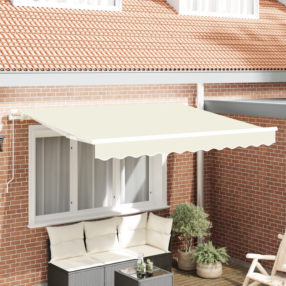 vidaXL Ersättningsduk för 3.5x2 m Ram Gräddfärgad