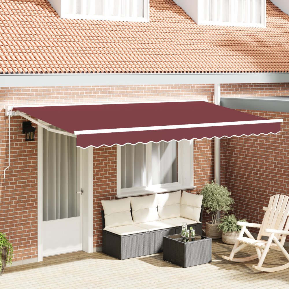 vidaXL Markis Ersättnings Tyg för 4x2 m Ram Burgundy