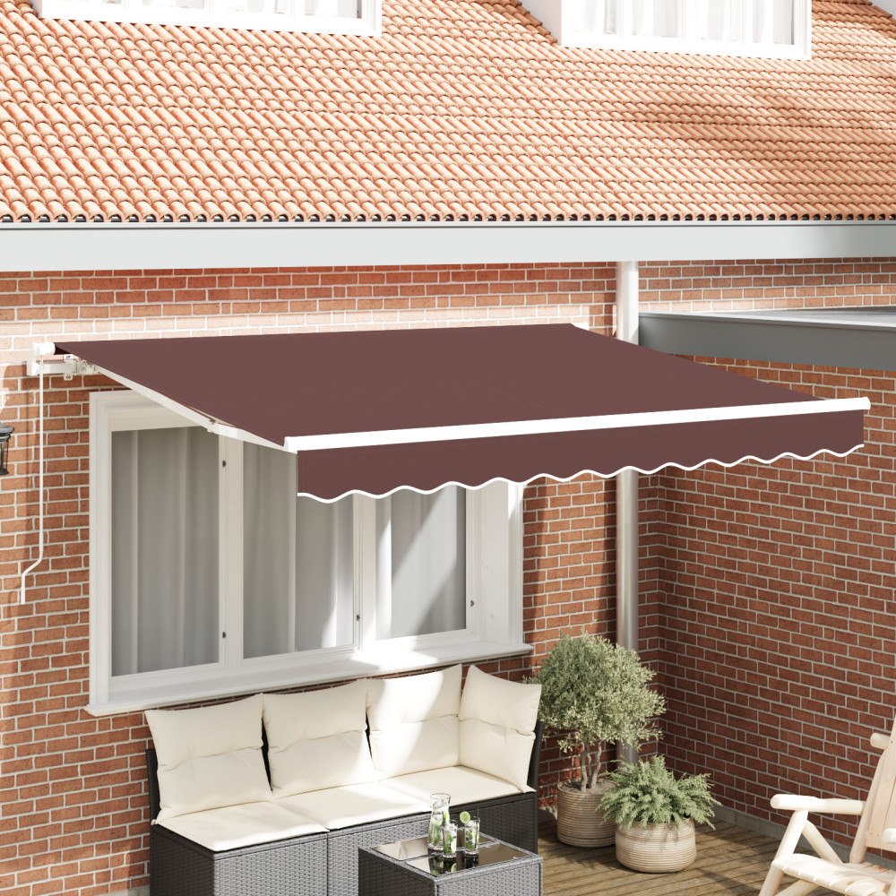 vidaXL Markisbyte för 2.5x2 m Ram Brun