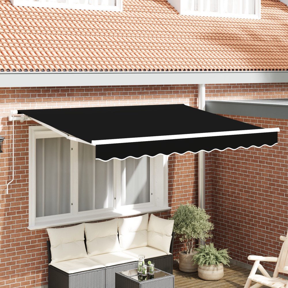 vidaXL Markis Ersättningstyg för 3.5x2 m Ram - Svart