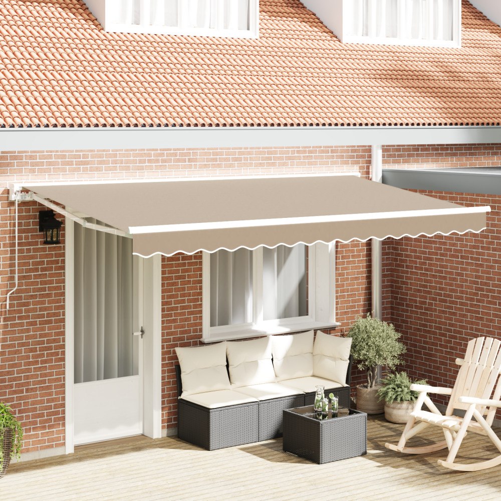 vidaXL Markis ersättningstyg för 4x2 m ram Beige