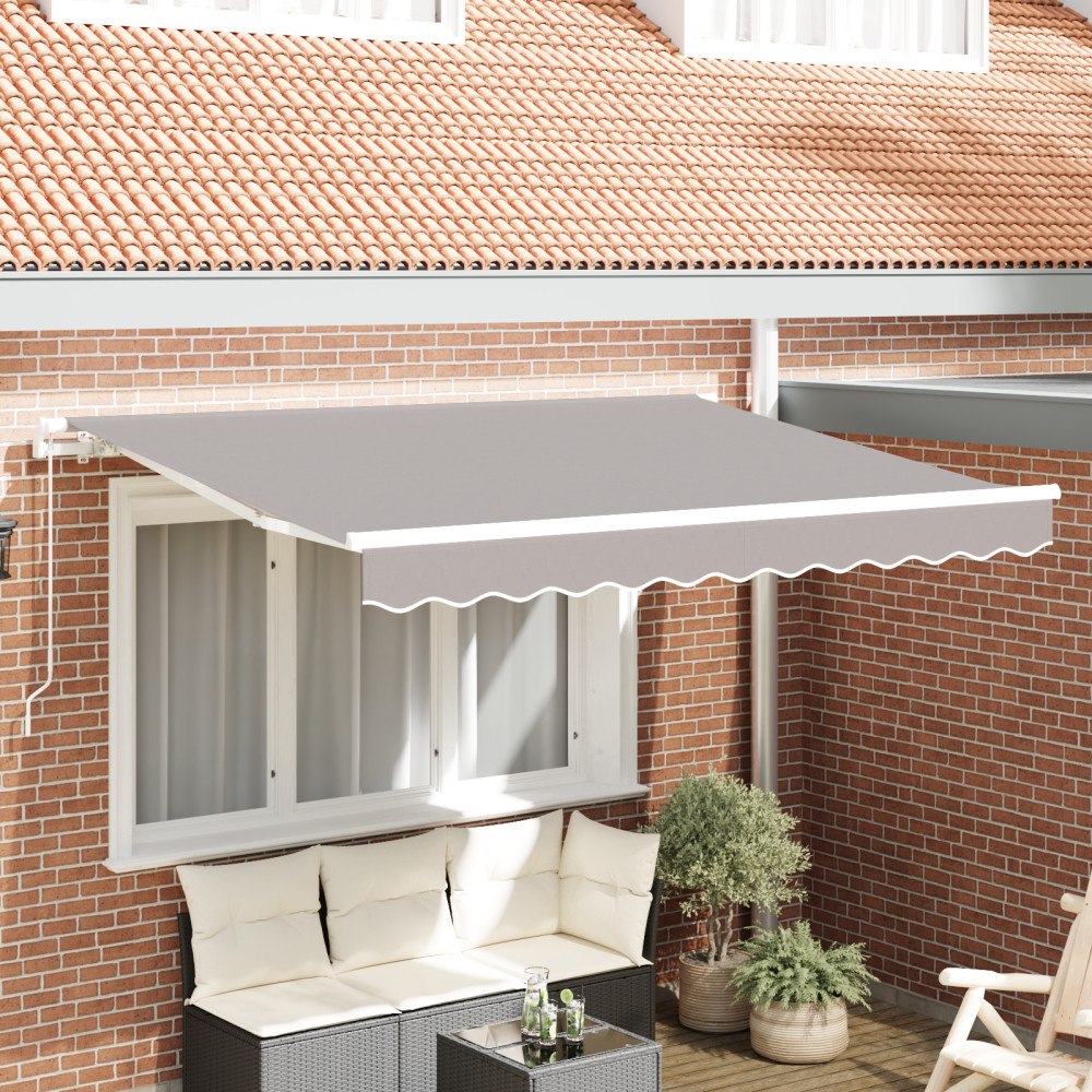vidaXL Ljusgrå Markis Ersättningstyg för 3.5x2 m Ram