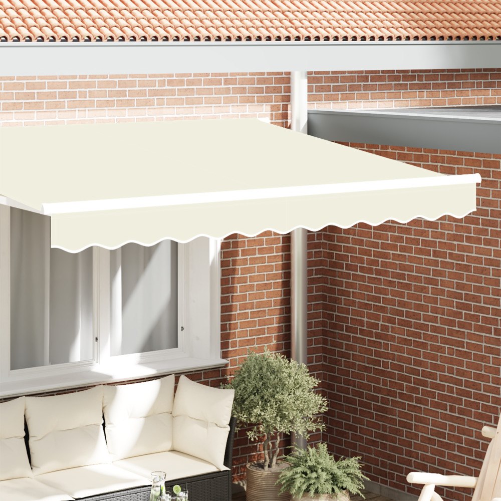 vidaXL Markis Valance för 2.5 m Ram Gräddfärgad 2.3x0.2 m