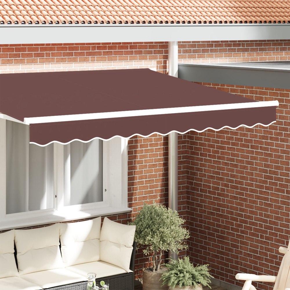 vidaXL Markisavskärmare för 2.5m ram Brun 2.3x0.2m