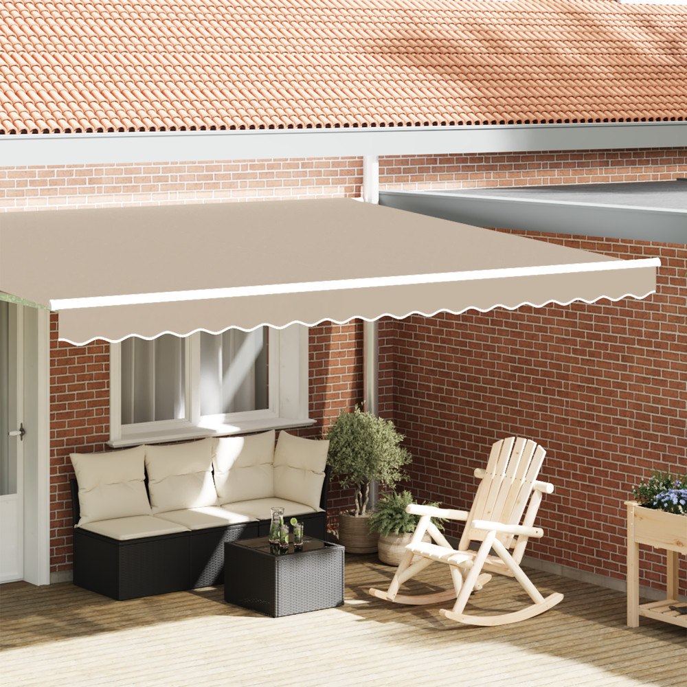 vidaXL Markisställning för 4.5 m Ram Beige 4.3x0.2 m