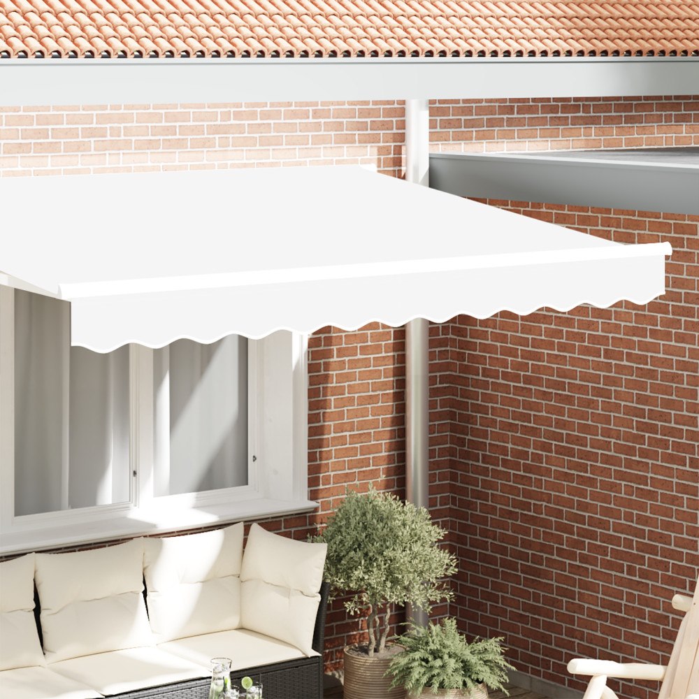 vidaXL Markisvalance för 2.5 m Ram Vit 2.3x0.2 m