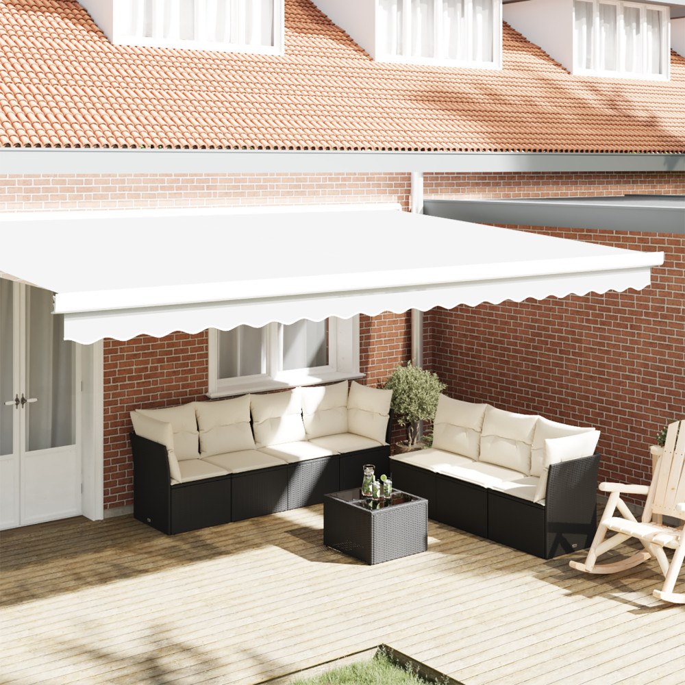 vidaXL Markisfrans för 5 m ram Vit 4.8x0.2 m