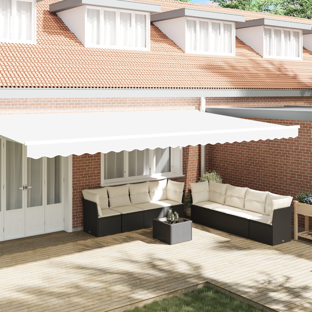 vidaXL Markis Valance för 6 m Ram Vit 5.8x0.2 m