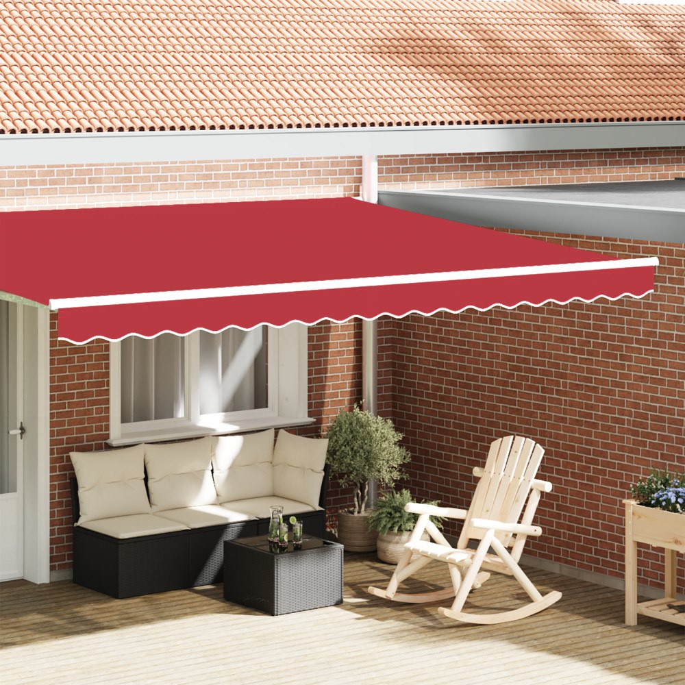 vidaXL Markis Valance för 4.5 m Ram Röd 4.3x0.2 m