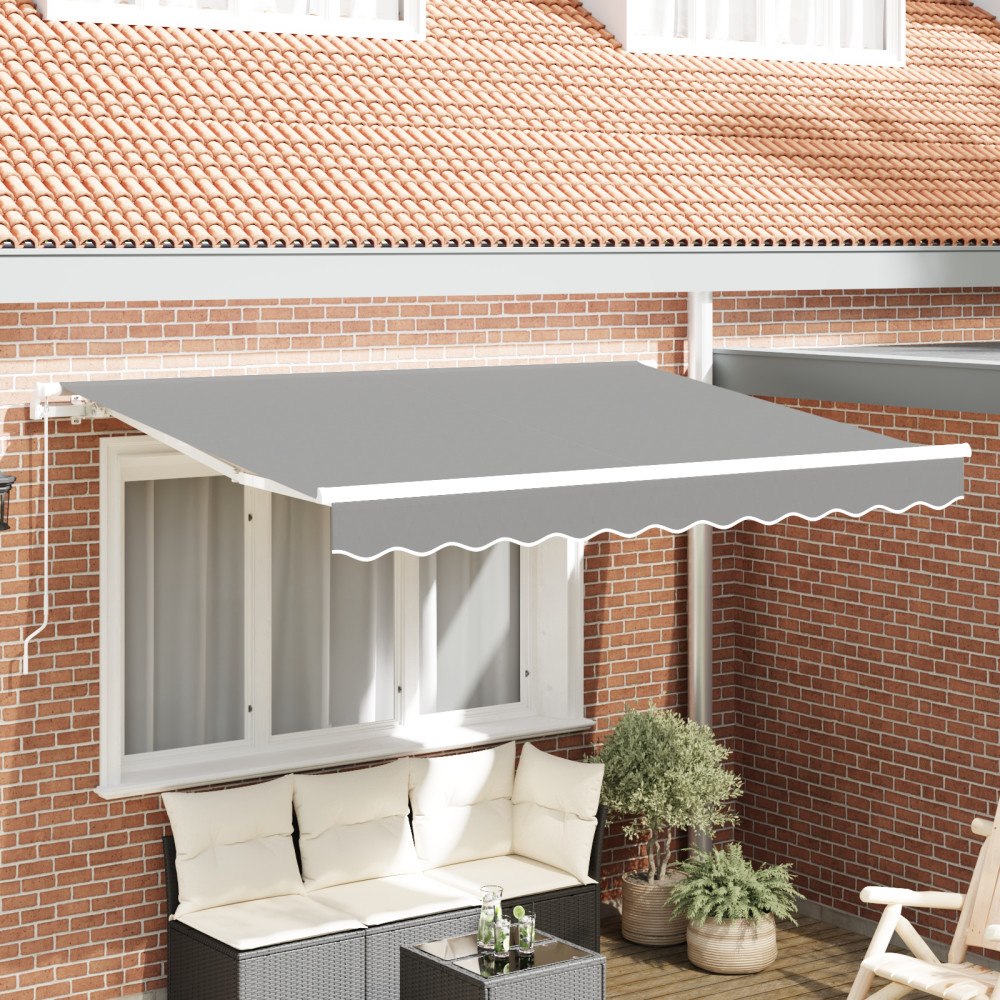 vidaXL Markisram Utfällbar Manuellt Opererad 3x2 m Metall