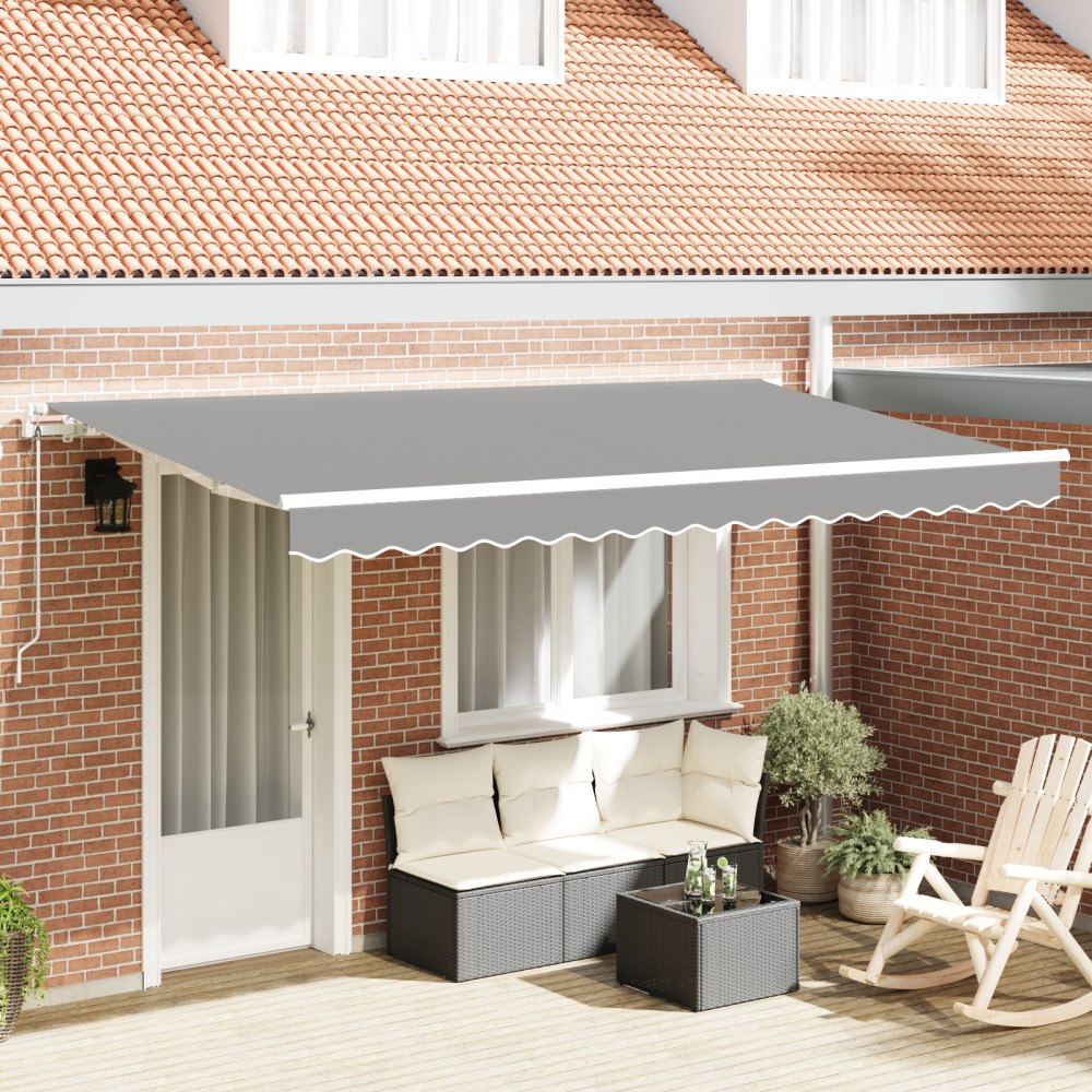 vidaXL Elektrisk Markisram Fällbar 4x2 m Metall