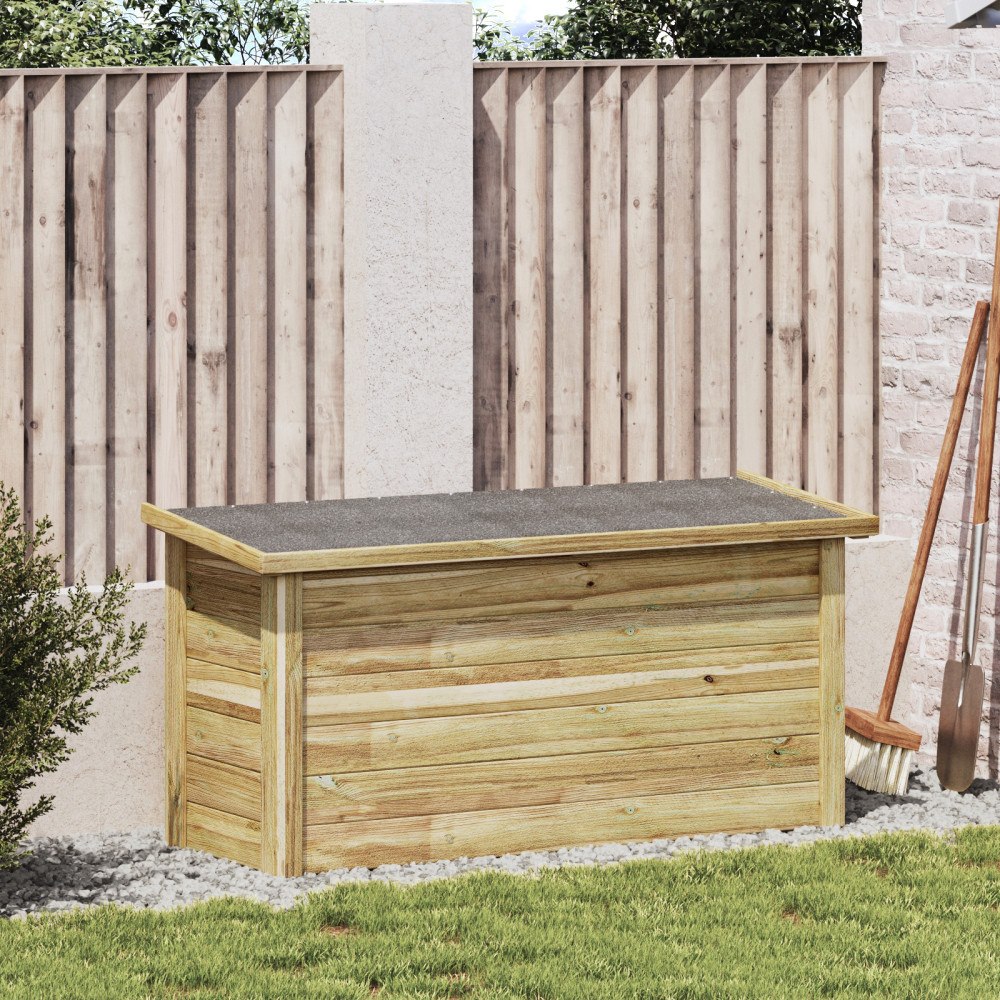 vidaXL Förvaringslåda 44x119x57 cm Impregnerat tallträ