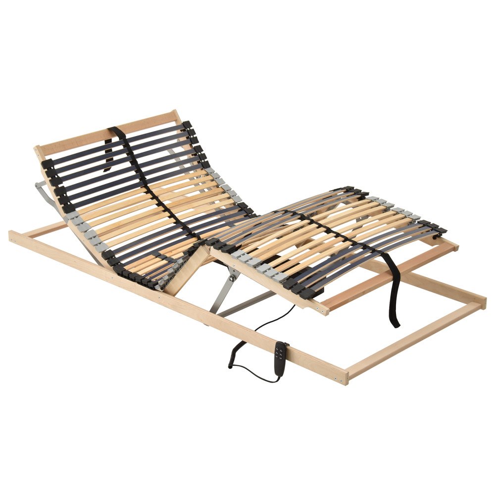 vidaXL Ribbad sängbotten Brun 90 x 190 cm Massivt bokträ