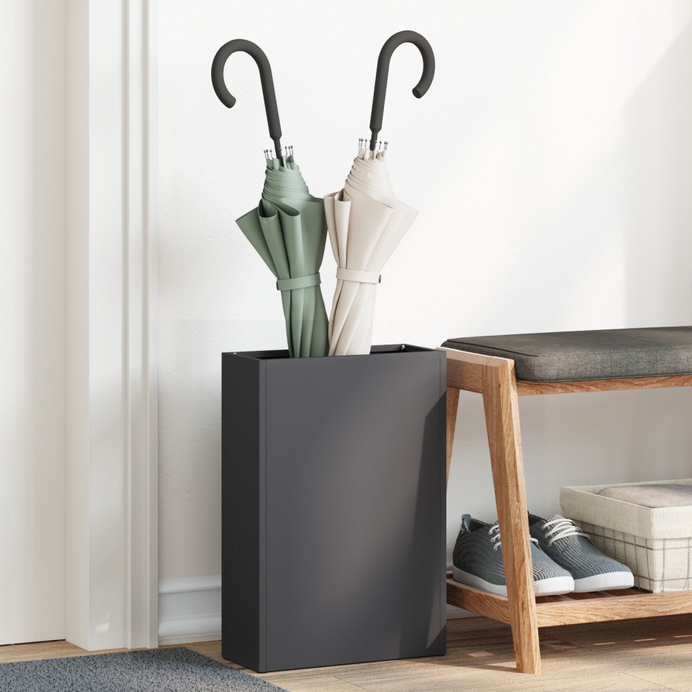 vidaXL Paraplyställ Svart Metall Standard Förvaring Paraplyställ