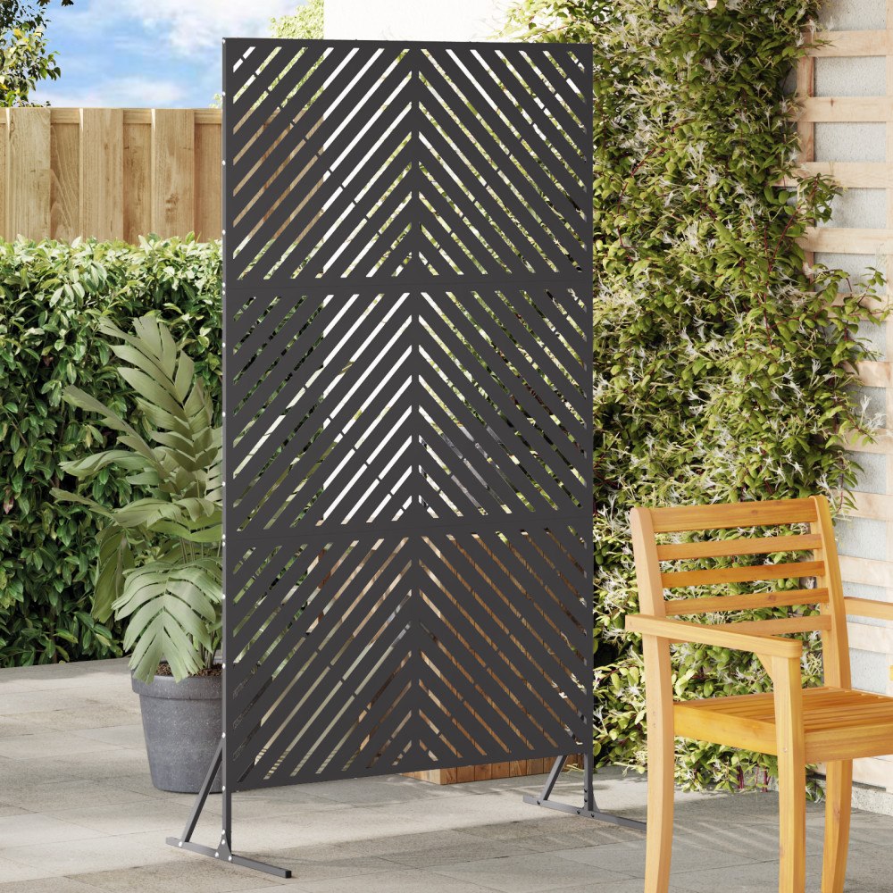 vidaXL Stålfencepanel Svart Stål Standard Hållbar Stålfencepanel
