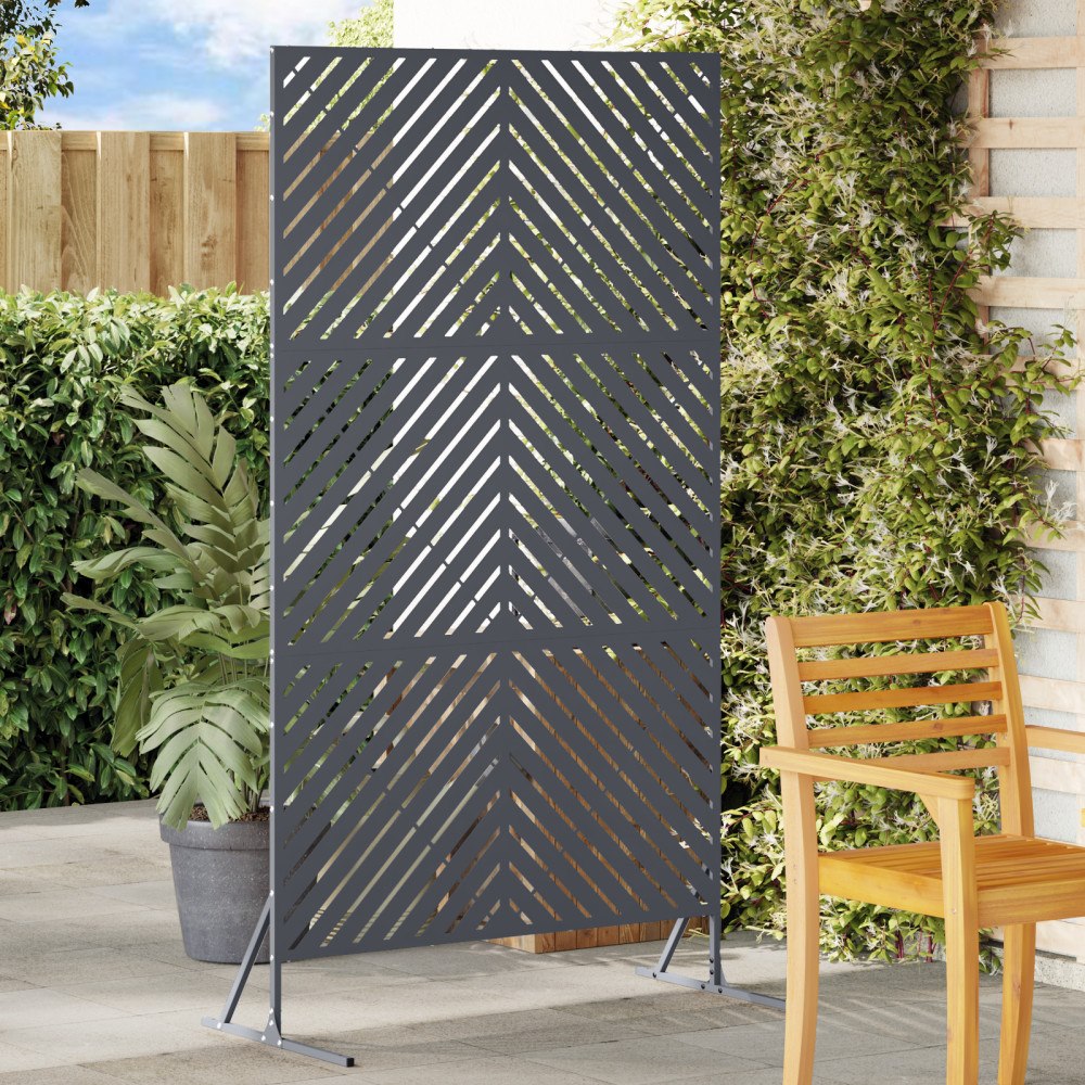 vidaXL Metallstaketpanel Antracit Metall Standardstorlek Hållbar