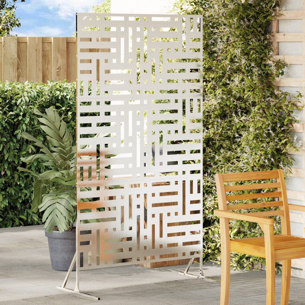 vidaXL integritetsskärm 180 cm rostfritt stål