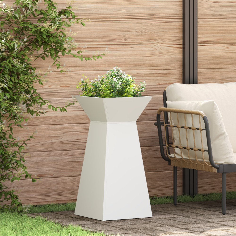vidaXL Växtställning Vit Plast 35 x 35 x 73 cm Dekorativa inläggningar