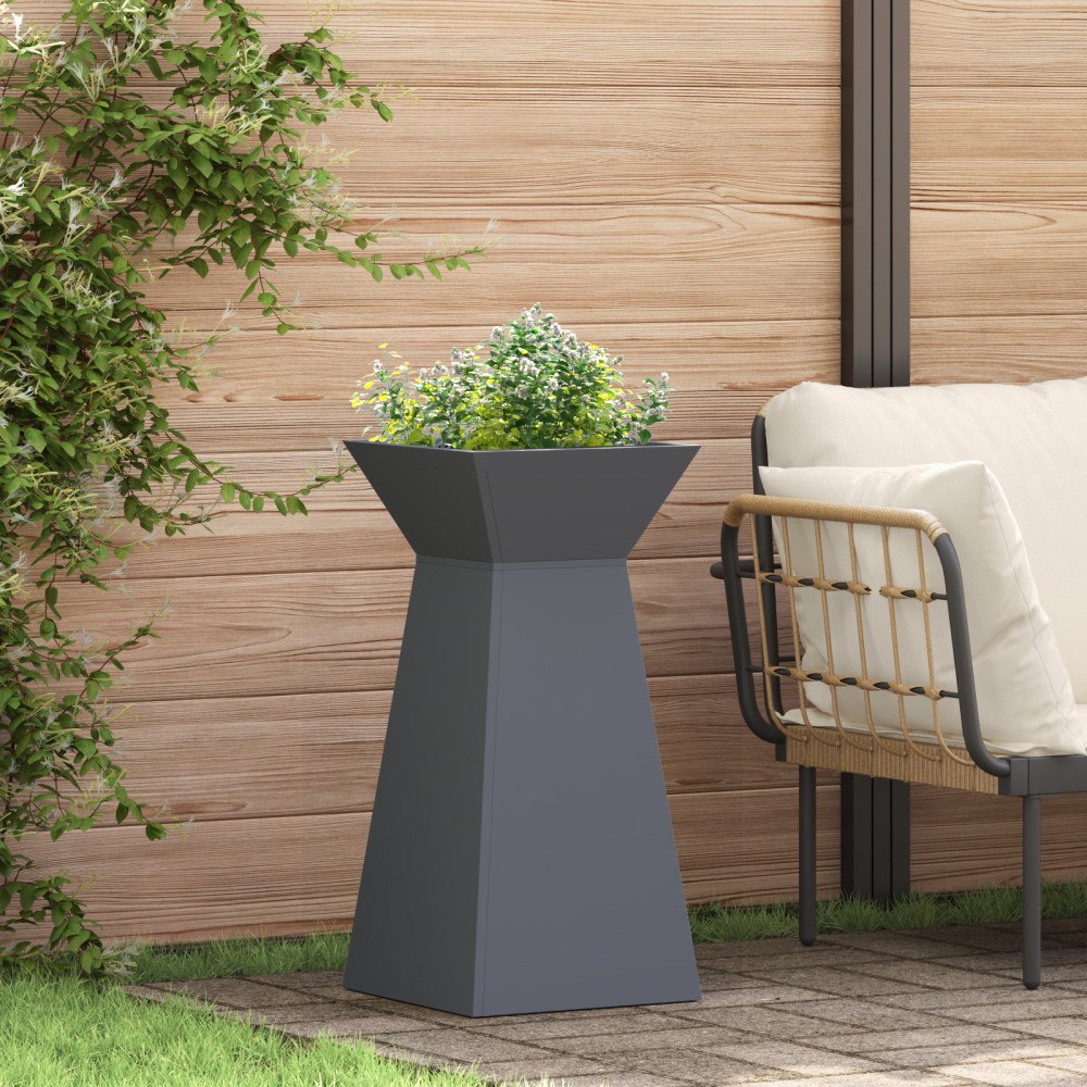 vidaXL Växtställ Antracit Plast 35 x 35 x 73 cm Krukor