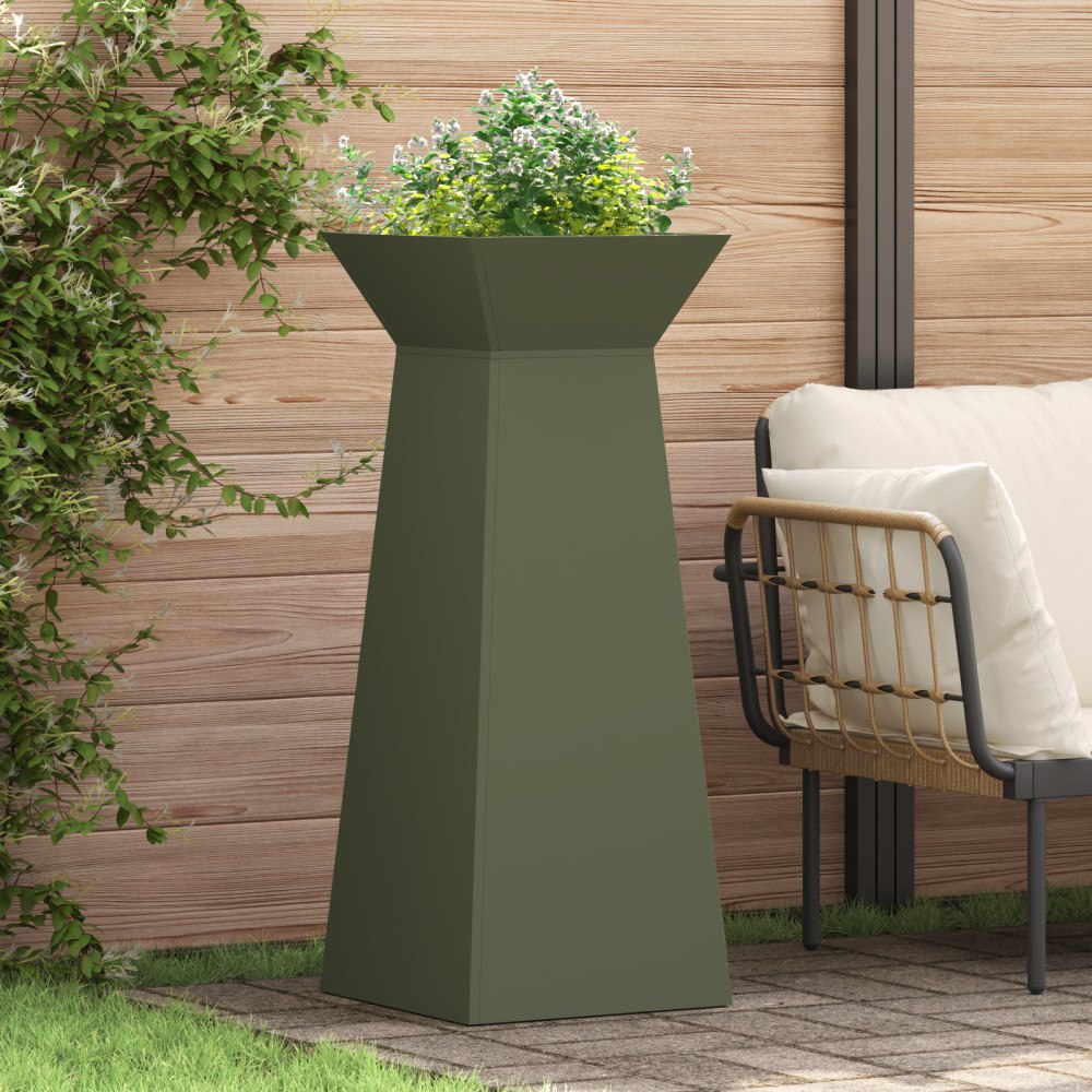 vidaXL Växtställ Olivgrön Metall 40 x 40 x 101 cm Växter Växtställ