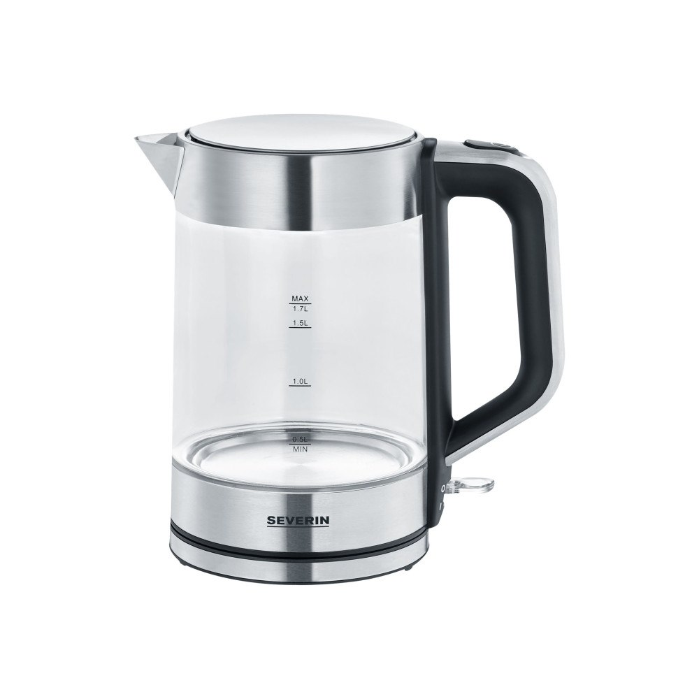 Severin SEVERIN WK 3420 - vattenkokare - glass/brushed stainless steel/black