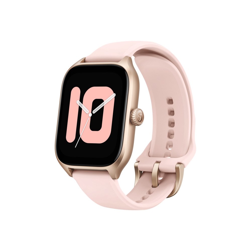 Huami Amazfit GTS 4 - aluminiumlegering - smart klocka med rem - rosebud pink